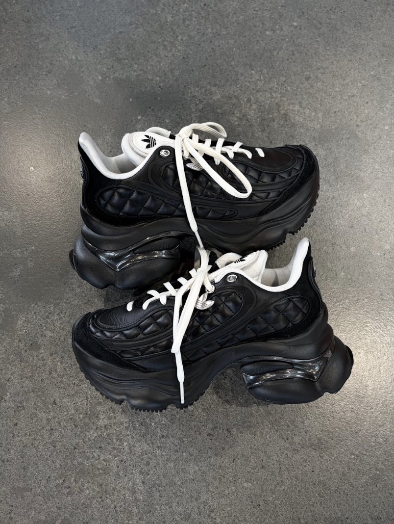 Adidas Originals Ozvenuz 優雅白菱格紋 小香風 厚底老爹鞋